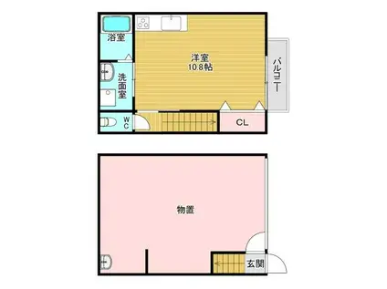 GAZZELE STYLE 西住之江(ワンルーム/1階)の間取り写真