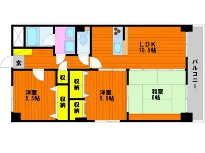 Fスペース(3LDK/2階)の間取り写真