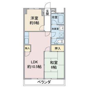 中町田ビル(2LDK/3階)の間取り写真