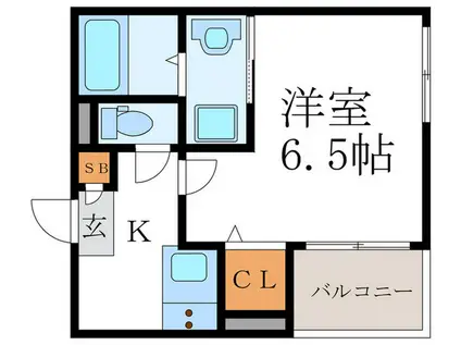 TEA PAVILION(1K/3階)の間取り写真