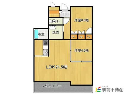 サーパス兵庫北(2LDK/3階)の間取り写真