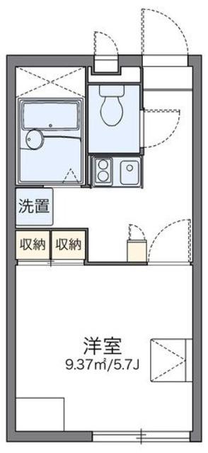 レオパレスウィステリア平井II(1K/1階)の間取り写真
