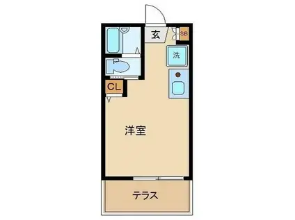 ストーリオ高円寺V(ワンルーム/1階)の間取り写真