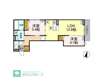ウィンドテラス瑞江(2LDK/1階)の間取り写真