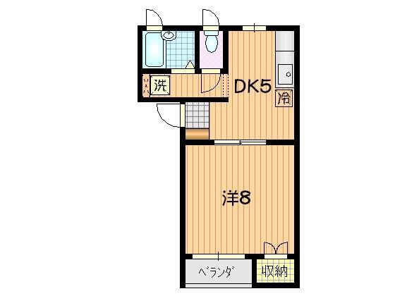 コーポ東雲(1DK/1階)の間取り写真
