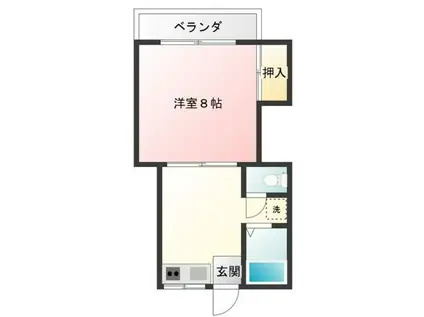 メゾネット泉(1DK/1階)の間取り写真