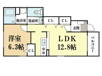 パインコート(1LDK/1階)の間取り写真