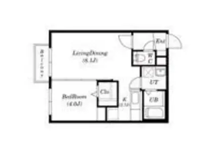 ヴィレッジ円山公園(1LDK/2階)の間取り写真