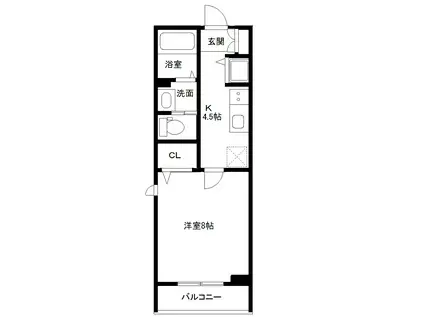 シャーメゾン真栄(1K/3階)の間取り写真