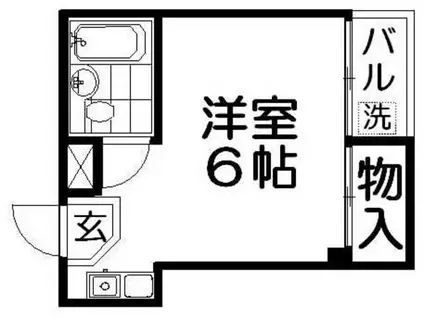 アクティ大和(ワンルーム/1階)の間取り写真
