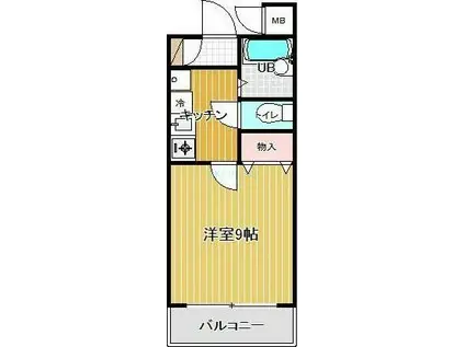 グレイトバレー(1K/1階)の間取り写真