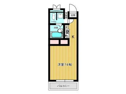 クアパーチェ西浦(1K/3階)の間取り写真