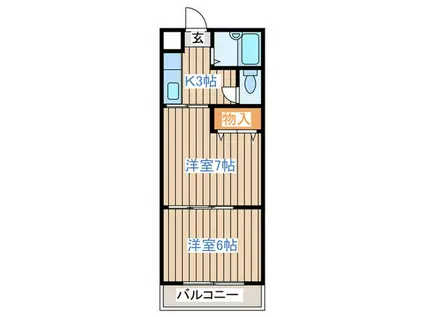 ソフィア(2K/5階)の間取り写真