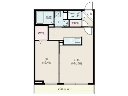 CREA琴似(1LDK/3階)の間取り写真