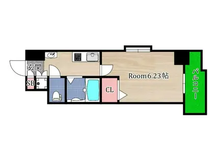 シェモアヒロセ(1K/11階)の間取り写真