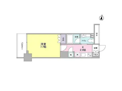 プレディアスタイル池上南(1K/3階)の間取り写真