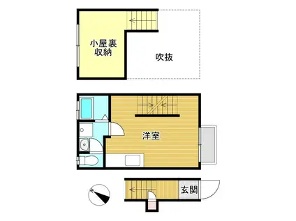 パークガーデン北寺島(ワンルーム/2階)の間取り写真