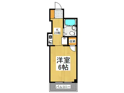 ホワイトマンション(1K/1階)の間取り写真