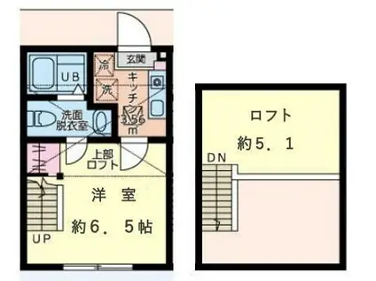 シティハイツ成瀬(1K/2階)の間取り写真