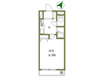 エミネンス(1K/2階)の間取り写真