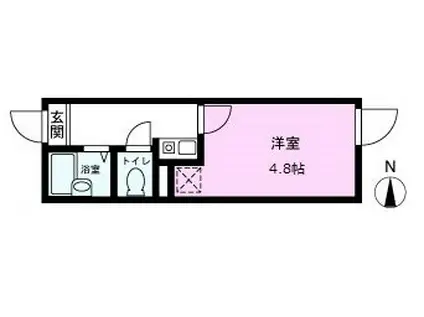 オークレジデンス綾瀬(1K/1階)の間取り写真