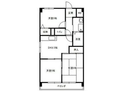 エクセルハイツ尾頭橋(3DK/8階)の間取り写真