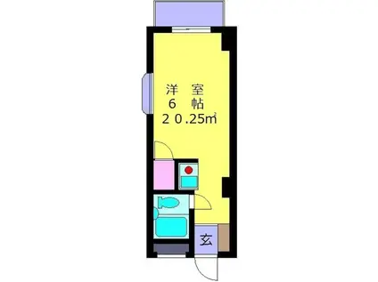 メゾン・トワゾー八王子(1K/4階)の間取り写真