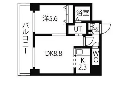 アンブローシア(1LDK/3階)の間取り写真