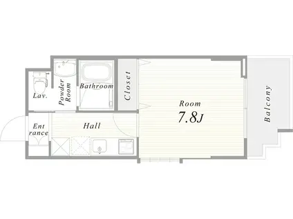 CITY PRIME 北参道(1K/4階)の間取り写真