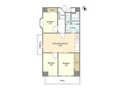 ネオ・プロミネンス(3LDK/9階)の間取り写真