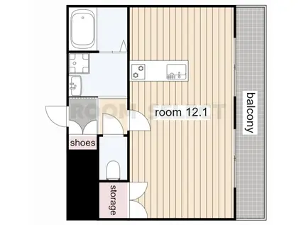 ランドハウス浄心(1K/10階)の間取り写真