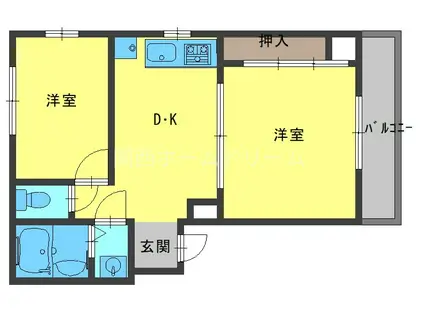 GM栄町(1LDK/3階)の間取り写真
