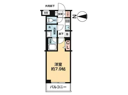 ARCOBALENO NERIMA(1K/3階)の間取り写真