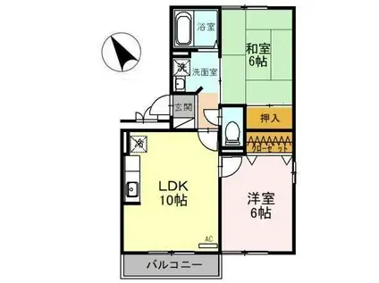カームフィールズ(2LDK/3階)の間取り写真