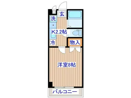 コーポアゼリア(1K/3階)の間取り写真