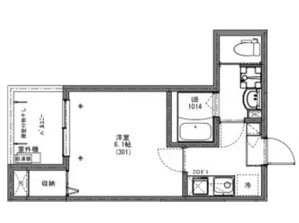 ケイアイ レジデンス 新柏(1K/3階)の間取り写真