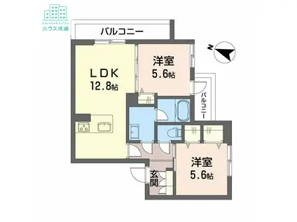 シャーメゾン フェアリーステージ(2LDK/3階)の間取り写真