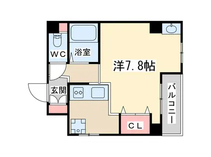 アロンディール本庄東(1K/7階)の間取り写真