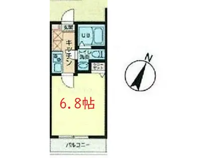 プラナス西谷I(1K/1階)の間取り写真