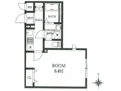 ONESSTAGE大宮堀の内(1K/4階)の間取り写真