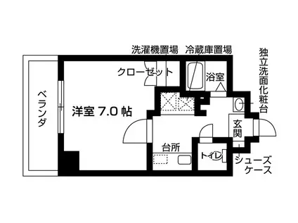 ソレイユドレスト(1K/3階)の間取り写真