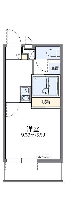 レオパレス悠和(1K/1階)の間取り写真