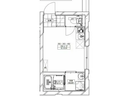 ミライズ滝野川レジデンス(ワンルーム/4階)の間取り写真