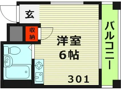 FS関目マンション(ワンルーム/3階)の間取り写真