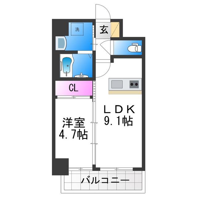 GM KOHAMA(1LDK/3階)の間取り写真