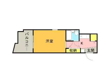 ラ・レジダンス・ド大濠公園前(1K/9階)の間取り写真