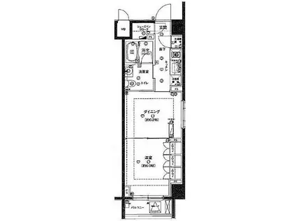 フィース水天宮前(1DK/5階)の間取り写真