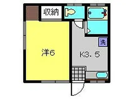 ポンテ・リブロ(1K/1階)の間取り写真