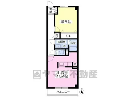 ライラックⅠ(1LDK/3階)の間取り写真