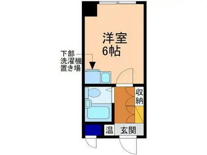 リブロ能美(ワンルーム/2階)の間取り写真